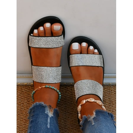 

Double Strap Slide Sandals Women‘s Footwear