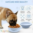 thumbnail image 5 of HANARA 2-in-1 Insulated Stainless Steel Dog Bowl with Extra Collapsible Lid and Handle for Dog Cat Pet | Non Slip Rubber Bottom | Portable, Great for Indoor, Outdoor| 30 OZ (Plus 20 oz) (Blue), 5 of 8