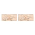 thumbnail image 3 of Diadema de ganchillo Qarigey estampado de leopardo Beige 2piezas, 3 of 6