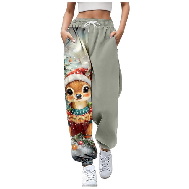 WEAIXIMIUNG Pantalons de Survêtement pour Femmes Pack Pantalons de Pâques pour Femmes