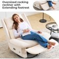thumbnail image 2 of Oversized Power Recliner Chair with 270 Swivel Rocker, USB Port & Storage, Electric Glider Armless Chair for Adults Beige, 2 of 8