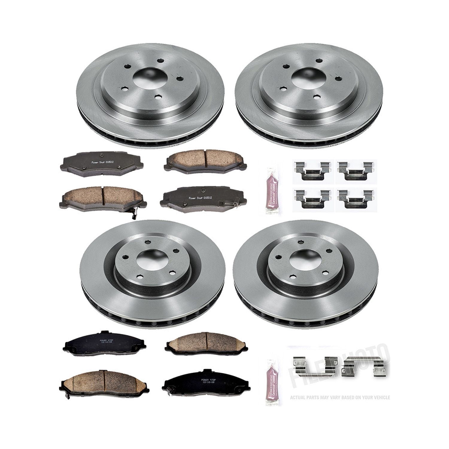 Power Stop Front and Rear Stock Replacement Brake Pad and Rotor Kit KOE1418