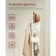 thumbnail image 3 of SONGMICS Perchero, Perchero de Madera Maciza, Perchero de Pie con 8 Ganchos para Abrigo, Sombrero, Bolso, Cartera, para Entrada, Pasillo, Ganchos y Mástil de Madera de Caucho, Blanco Nube, 3 of 5
