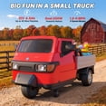 thumbnail image 3 of 12V Ride On Truck with Remote Control, Licensed PIAGGIO Ride on Cars, Electric Car w/ Wireless Audio, Music, Battery Indicator, Volume Adjustment, Red, 3 of 11