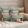 thumbnail image 2 of Sage Green Vintage Outdoor Waterproof Pillow Covers, Brown Retro Farmhouse Elegant Pastoral Decorative Square Throw Pillowcase Sofa Cushion Sham for Patio/Couch/Chair, 20"x20" 2 Pack, 2 of 8