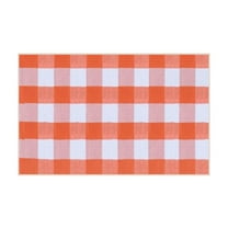 Btomtd 15.74' x 23.62' Handwoven Entryway Mat Fall Outdoor Floor Cover Plaid Doormat for Farmhouse Porch Layered Rug Patio Decor Front Door, Orange