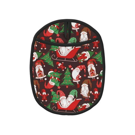 

Tebeau Merry Christmas1 Print Silicone Pot Holders Multi-Purpose Hot Pads for Kitchen Trivets Potholders Oven Mitts for Baking Cooking Hot Dishes Pans Heat Resistant