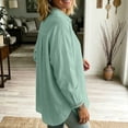 thumbnail image 6 of Noric Women's Cotton Long Sleeve Shirt V Neck Button Down Loose Fit Casual Tops with Crochet Lace, 6 of 7