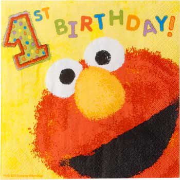  Elmo  s 1st Birthday  Napkins 36 pack Party  Supplies  