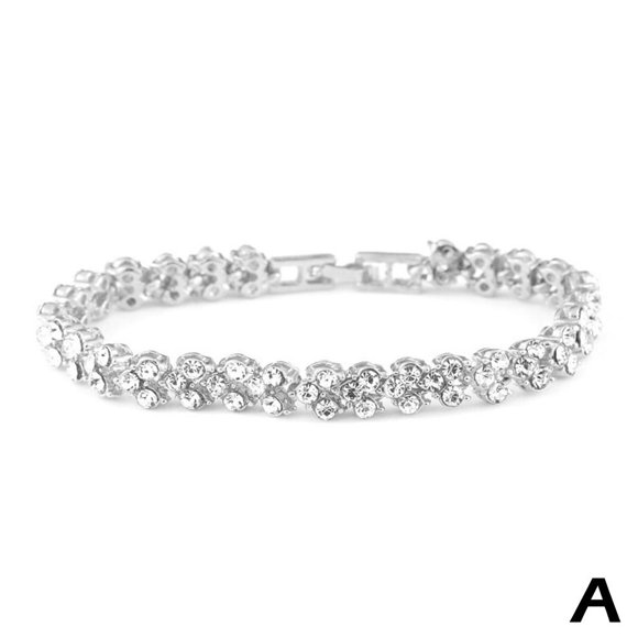 Shiny Diamond Bangle Bracelets Fashion Roman Style Costume Christmas H2Y1