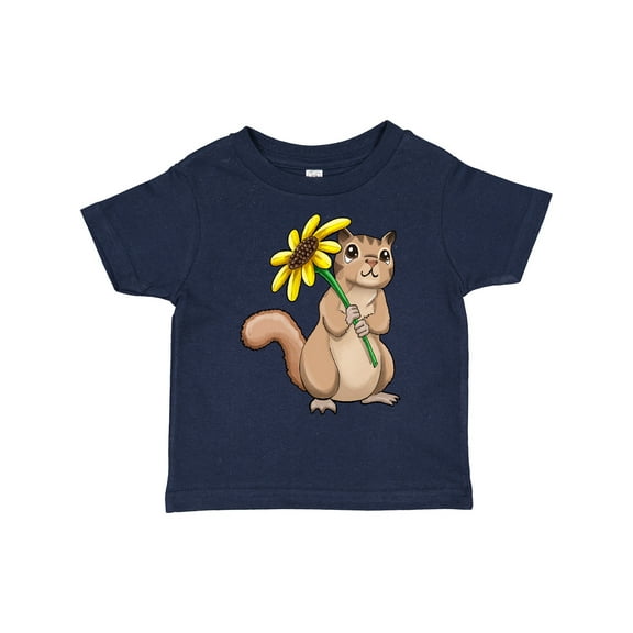 Inktastic Cute Chipmunk with Sunflower Boys or Girls Toddler T-Shirt