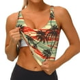 thumbnail image 3 of Honeii Colorful Hawaii Palms patten Workout Crop Tank Top for Women Yoga Tank Tops Athletic Sports Shirts Exercise Undershirts,Sports Bra,Sports vest-Small, 3 of 8