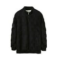 thumbnail image 1 of Sudadera sin capucha para hombre, moda informal, color sólido, botones, cuello alto, manga larga, camiseta, abrigo de poliéster, 1 of 3