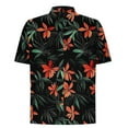 thumbnail image 5 of Awdenio Mens T-shirts Hawaiian Shirt Casual Short Sleeve Button Down Shirt Coconut Print Summer Beach Shirt with Pocket, 5 of 5