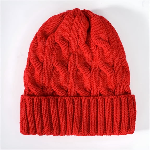 TELOLY Cozy Solid Color Thick Warm Knitted Hat for Fall and Winter, Cover Head for Men, Ear Hat for Cold Weather, Big and Tall Winter Hats