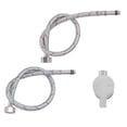 thumbnail image 2 of Shower Hose Valve Shower Faucet Hot & Cold Water Thermostatic Mixer Mixing Valve Suitable for RV and silver, 2 of 5