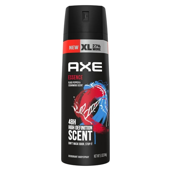 Axe Essence Long Lasting Men's Deodorant Spray, Black Pepper and Cedarwood, 5.1 oz