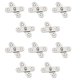 thumbnail image 1 of 10PCS Shed Door Hinges Kitchen Cabinet Hidden 360 Degree Rotation Pivot Stainless Steel Rotating Rotatable 57x16 mm, 1 of 5