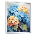 thumbnail image 2 of Designart "Blue And Yellow Hydrangea Harmony" Hydrangea Floater Framed Wall Decor, 2 of 5