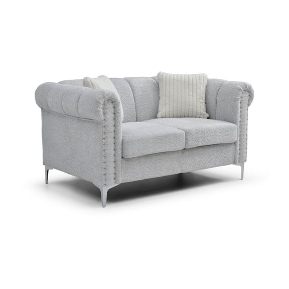 Glory Furniture Sammy G00340A-L Mid Century Modern Loveseat GRAY