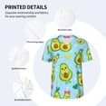 thumbnail image 4 of Balery Cartoon Avocado Baseball Jersey for Men Casual Button Down Shirts Short Sleeve Active Team Sports Uniform-Large, 4 of 9