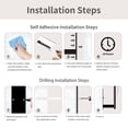 thumbnail image 2 of Paper Towel Holder Under Cabinet, Single Hand Operable Tearing off Paper Towels with Damping Effect, Both Available in Adhesive and Screws, Stainless Steel (Black), 2 of 8