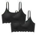 thumbnail image 2 of Diufon 2pc Bras for Women Solid Color Full Coverage Breathable Bras No Underwire Seamless Bras, 2 of 5