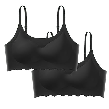 LLYWEY Lightly Lined Wireless Bras for Women on Sale Cotton Wireless Bras Women Ladies One Shoulder Bra Style-215 Women s Plus Compression Bra Feature Adult Female T-Shirt Sports Bras Black 38B