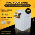 thumbnail image 3 of Recipiente para alimentos para mascotas Gamma2 Vittles Vault, 23 kg, color gris, 3 of 9
