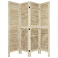 thumbnail image 2 of Oriental Furniture 5 1/2 ft. Tall Venetian Room Divider - White - 4 Panel, 2 of 4