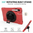 thumbnail image 4 of XYX Case for Samsung Galaxy Tab S6 10.5 inch SM-T860/SM-T865 with 360 Degree Rotating, Hand Strap, Shoulder Strap, Red, 4 of 7