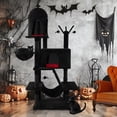 thumbnail image 2 of Gymax Gothic Cat Tree for Indoor Cats Black Large Cat Tower w/ 2 Cat Condos, 2 of 10