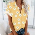 thumbnail image 2 of Blusa con estampado floral de manga corta con cuello en V para mujer OAVQHLG3B Store  lin121212, 2 of 4