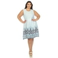 thumbnail image 5 of White Mark Women's Plus Size Fit and Flare Knee Length Dress, 5 of 6