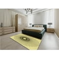thumbnail image 4 of Ahgly Company Indoor Round Patterned Sun Yellow Area Rugs, 8' Round, 4 of 6