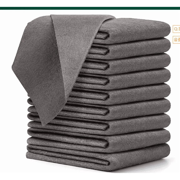 Clearance Under $0.66! 1Pc Streak-Free Glass Cleaning Towel for Home and Auto (One Size, Grey)