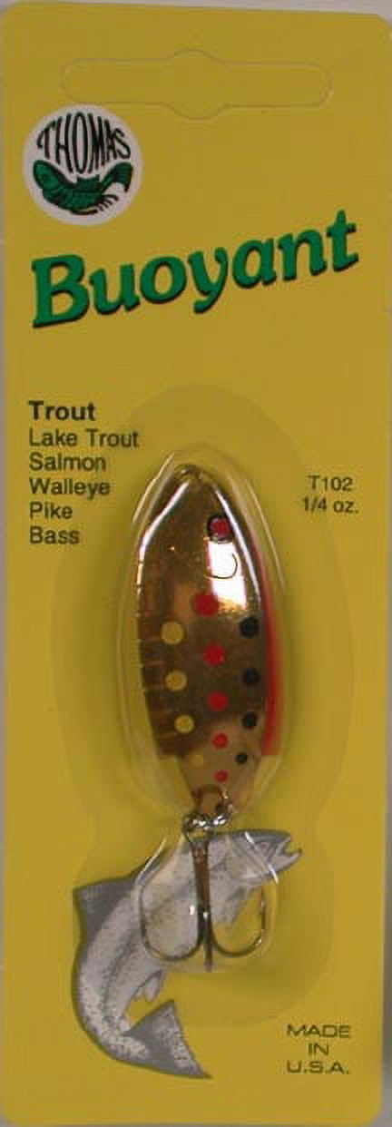 Thomas Spinning Lures Buoyant 1/4 0Z Rainbow Trout - T102-RT, Fishing  Spoons 