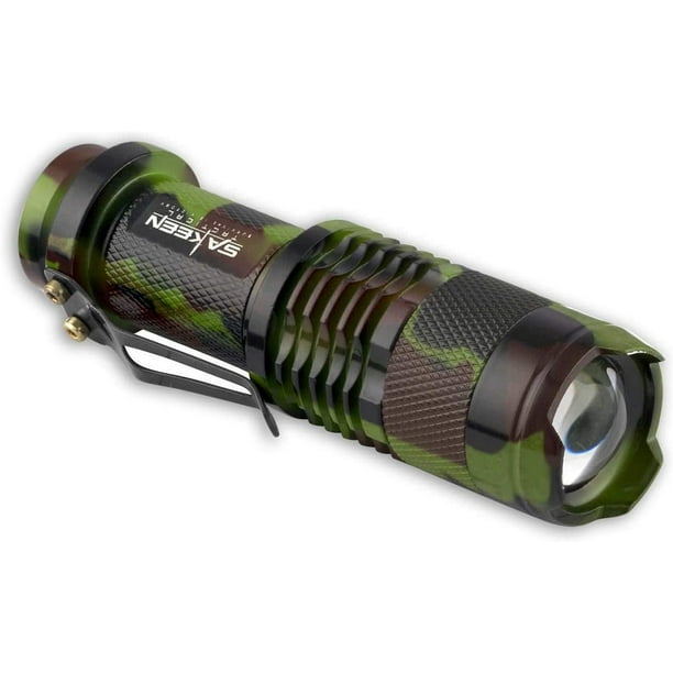 Camo Tactical Mini LED Flashlight Heavy Duty Metal Shell Ultra