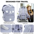 thumbnail image 4 of Large Travel Backpack for Women , Carry on Backpack for Outdoor Sports , Waterproof Laptop Bag with USB Port , College Backpack Flight Approved, Purple, 4 of 9