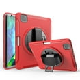thumbnail image 6 of Dteck For Apple iPad Pro 11" 2018/Pro 11 2nd Generation (2020 Released),Shockproof Three-Layer Heavy Duty Protector Rubber Hybrid Hard Kickstand Case Built-in Screen Protector 11 inches,Red, 6 of 7