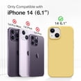 thumbnail image 2 of for iPhone 14 Case Silicone, with 2X Screen Protector + 2X Camera Lens Protector, [Soft Anti-Scratch Microfiber Lining], Liquid Silicone Shockproof Protective Phone Cover 6.1", Sunny, 2 of 16