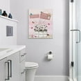 thumbnail image 6 of Farmhouse Pink Bathroom Wall Art Cotton Floral Pictures Wall Decor Relax Soak Unwind Bathroom Sign Canvas Prints Framed Artwork Modern Home Decor for Toilet Laundry Room Restroom Bedroom 12x16, 6 of 6