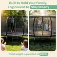 thumbnail image 4 of Joyberri trampoline for kids with trampoline net, add-on LED lights, and sprinklers, 12-ft, Black, 4 of 11