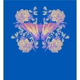 thumbnail image 4 of Vintage Floral Gradient Butterfly Adult Royal Blue Crew Neck Short Sleeve Tee-XS, 4 of 4