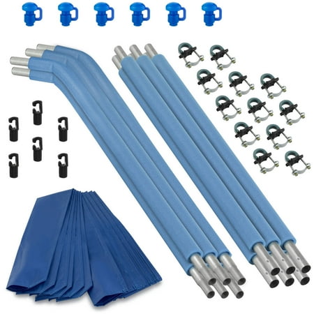 Trampoline Replacement Enclosure Poles & Hardware, Designed For Top Ring Enclosure System, Set of 6 (Net Sold Separately)