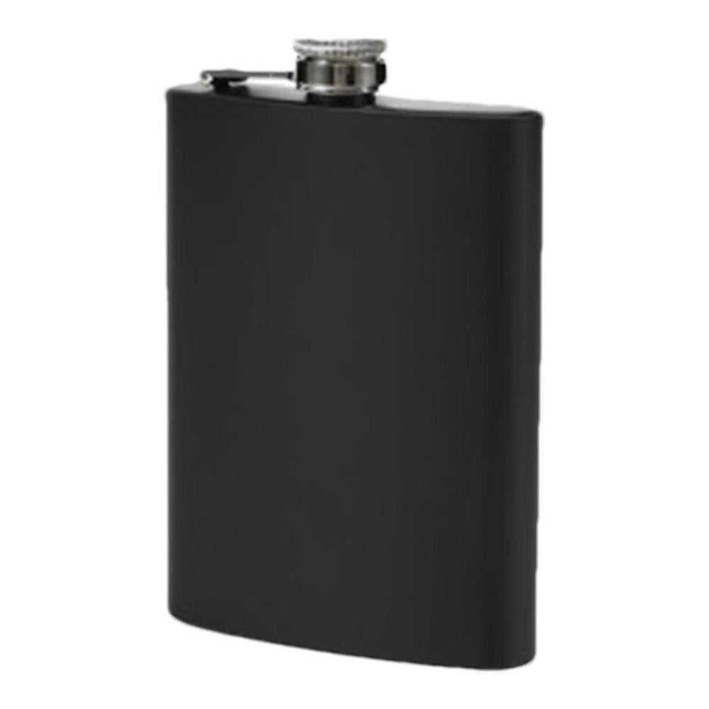 Hip Flask for Liquor Matte Black Stainless Steel Whiskey Flask for