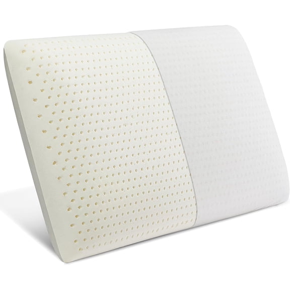 Talalay Natural Latex Pillow with Removable Cotton Cover Standard Size