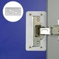 thumbnail image 1 of OULII 8Pcs Circular Door Latch Restorer Strike Plate for Cabinet Door Repair and Security, 1 of 8