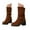 Brown, variant on UngA Boots for Women Cowboy Cowgirl Boots for Women: Western Country High Heel Boots Suede Zipper Mid Calf Booties Khaki,6