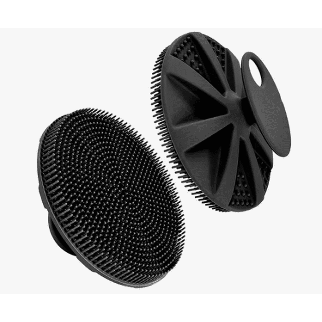 Cepillo Xtellar Esponja Corporal De Silicón Exfoliante Corporal Color Negro